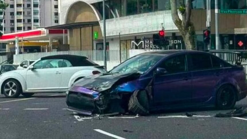 Two-car collision near Macpherson Mall